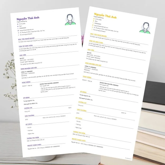 1. Mẫu CV văn bản